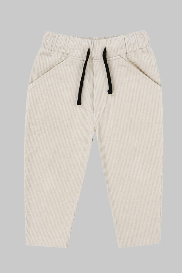 Minikid velvetai comfort fit pants beige