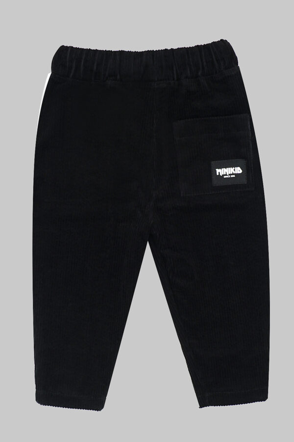 Minikid velvetai comfort fit pants black